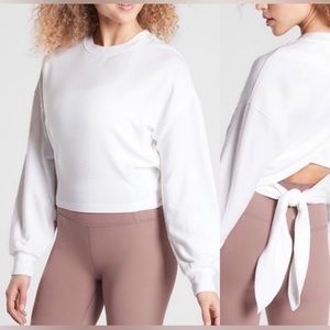 Athleta yoga tie-back sweatshirt